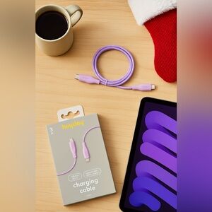 Heyday 3ft USB-C Charging Cable • Lavender Braided Tech Accessory • NWT